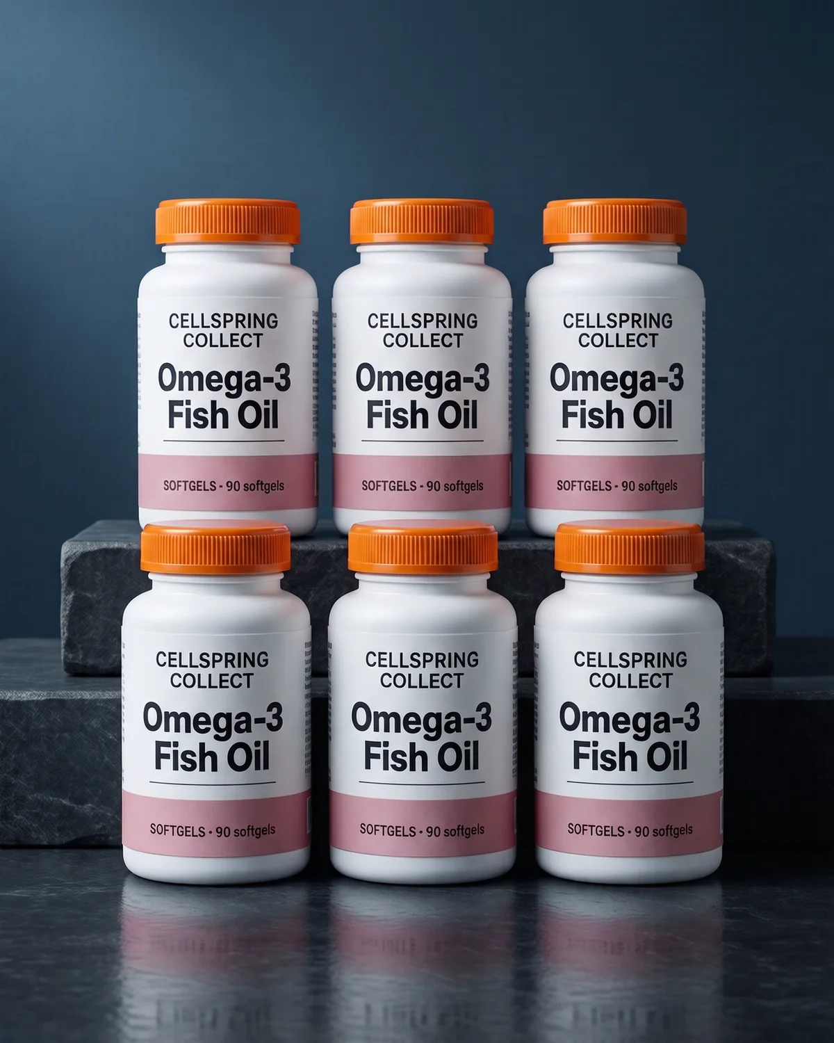 Omega-3 Fish Oil, 6 Bottles, 6 bottles